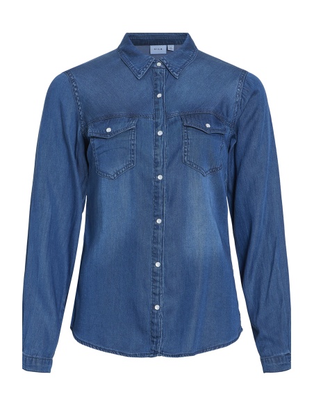 VILA A/S DARKBL UEDENI CHEMISES ML