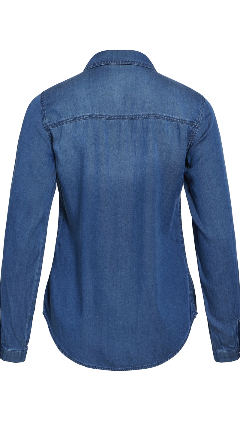 VILA A/S DARKBL UEDENI CHEMISES ML