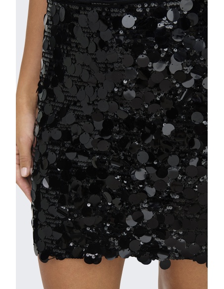 Jupe Sequin Noire ONLJADE