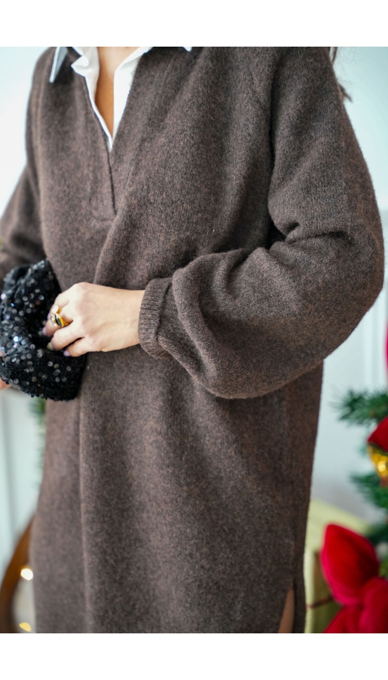 Robe Maille Chocolat LOIS