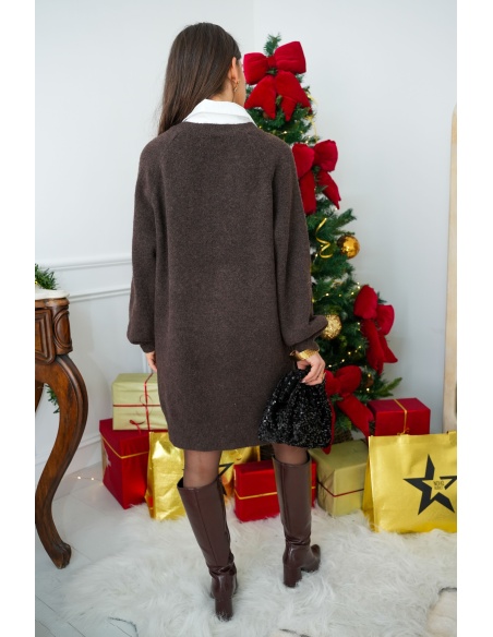 Robe Maille Chocolat LOIS