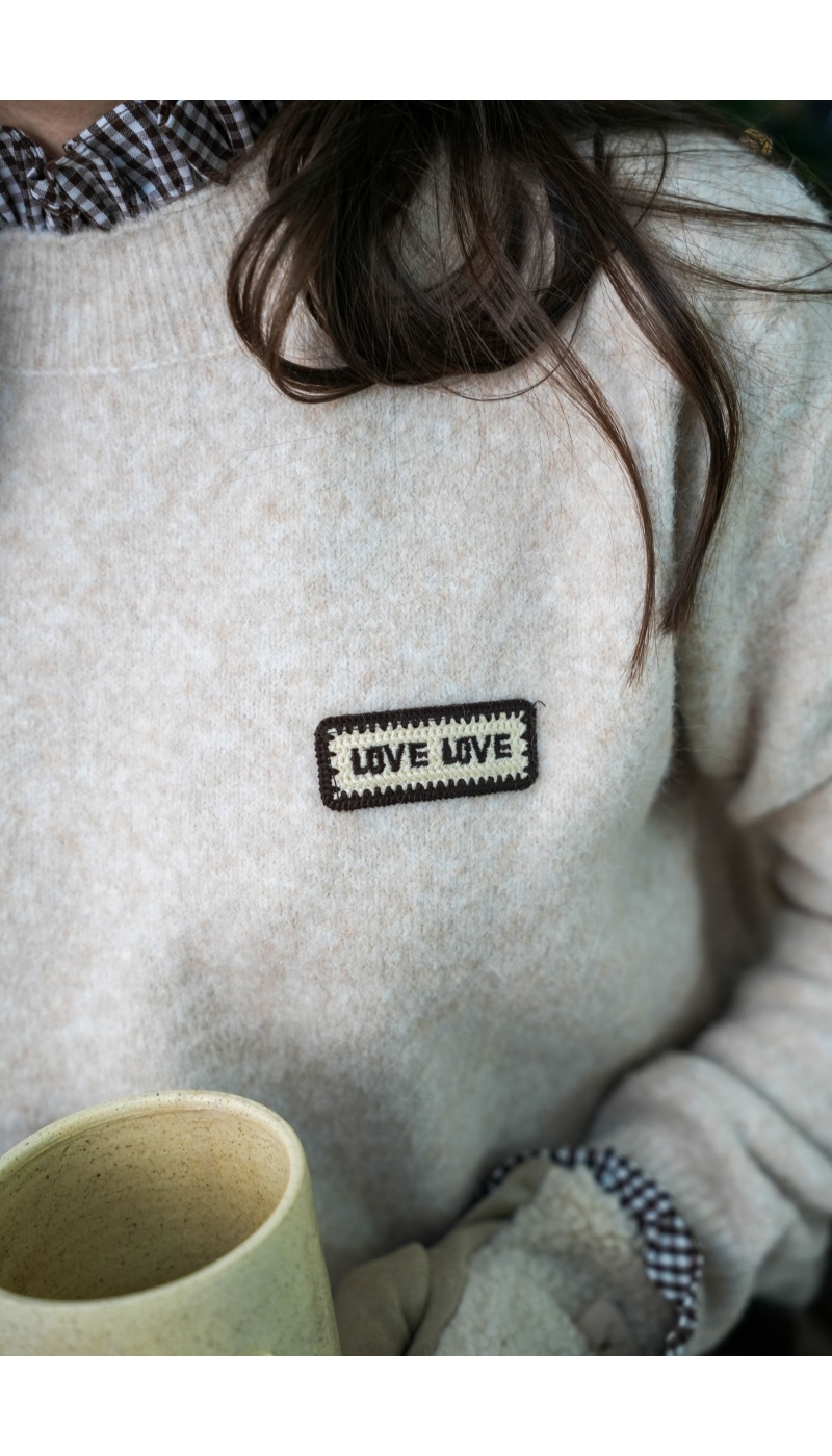 Pull Carreaux Beige CAPU