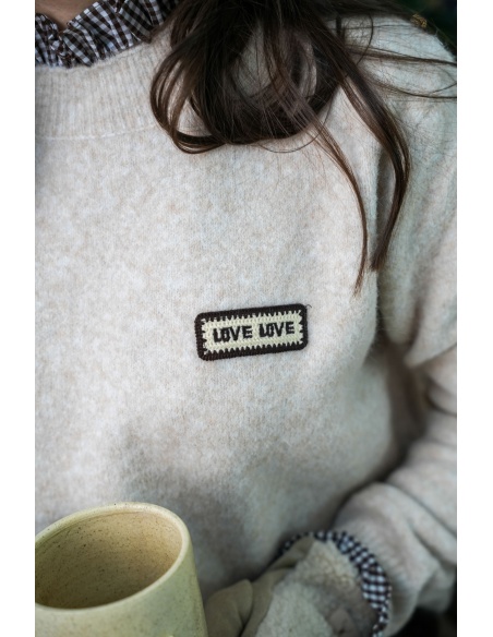 Pull Carreaux Beige CAPU