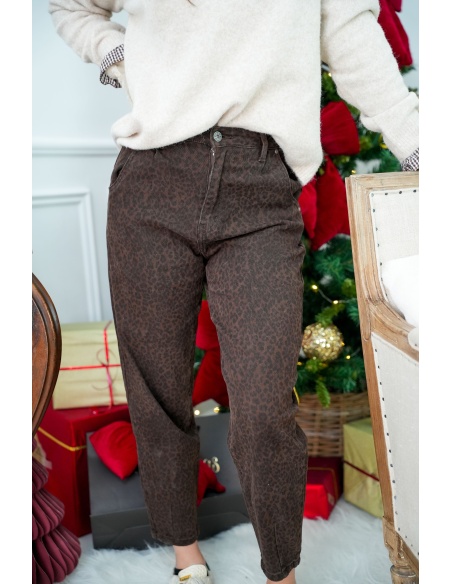 Jean Léopard Marron DOLLY