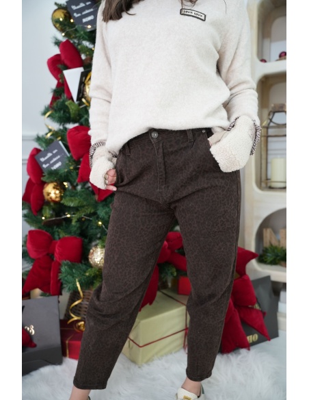 Jean Léopard Marron DOLLY