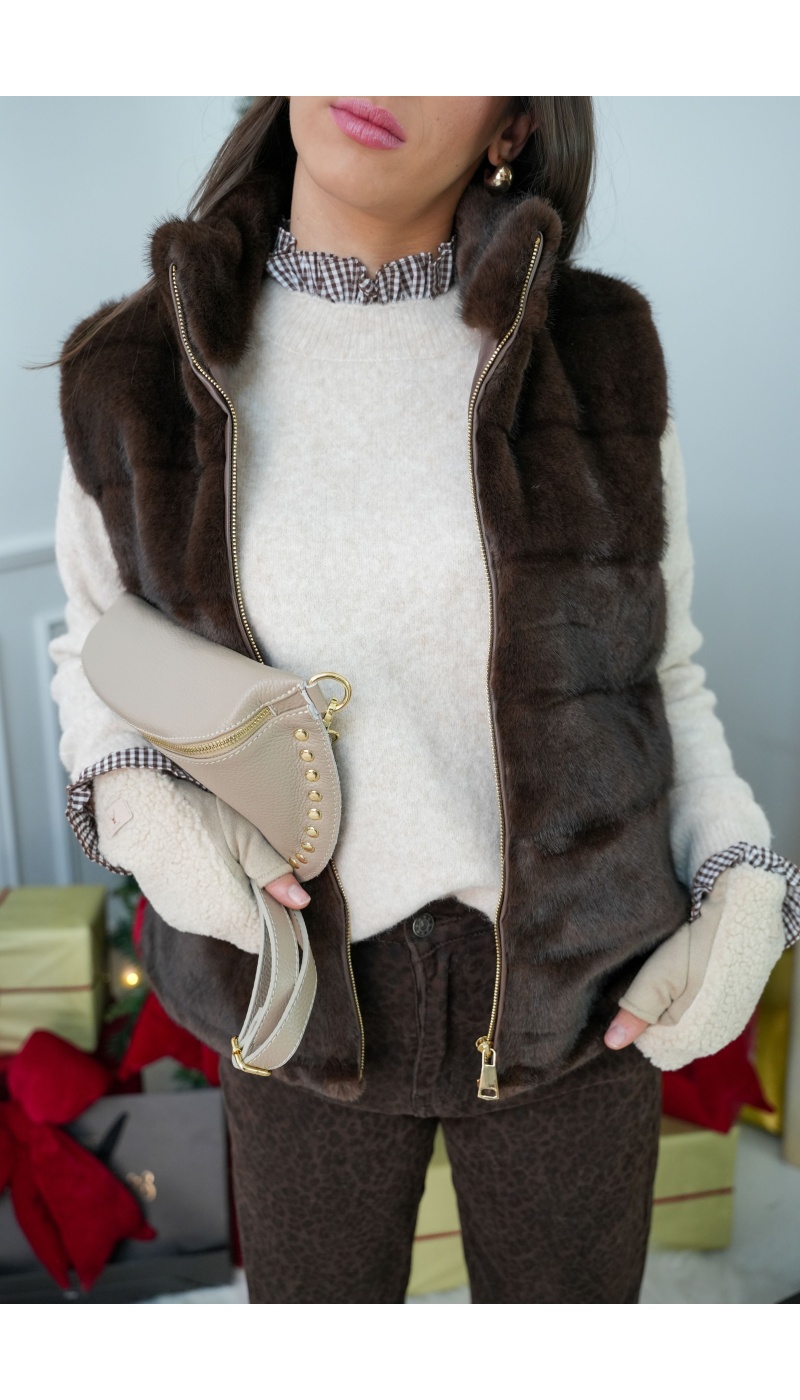 Veste Fourrure Marron ESTELLE