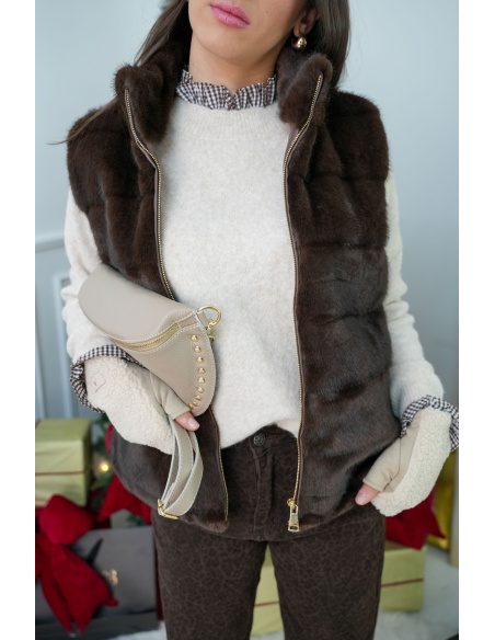 Veste Fourrure Marron ESTELLE