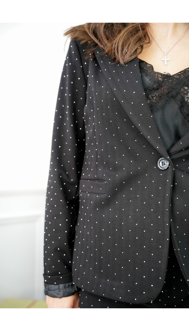Blazer Strass Noir FAUSTINE