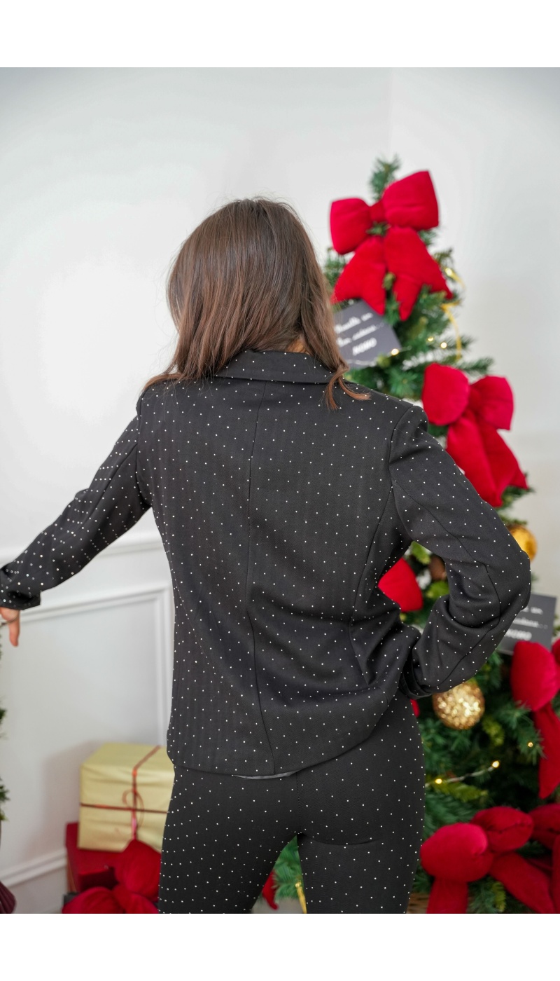Blazer Strass Noir FAUSTINE