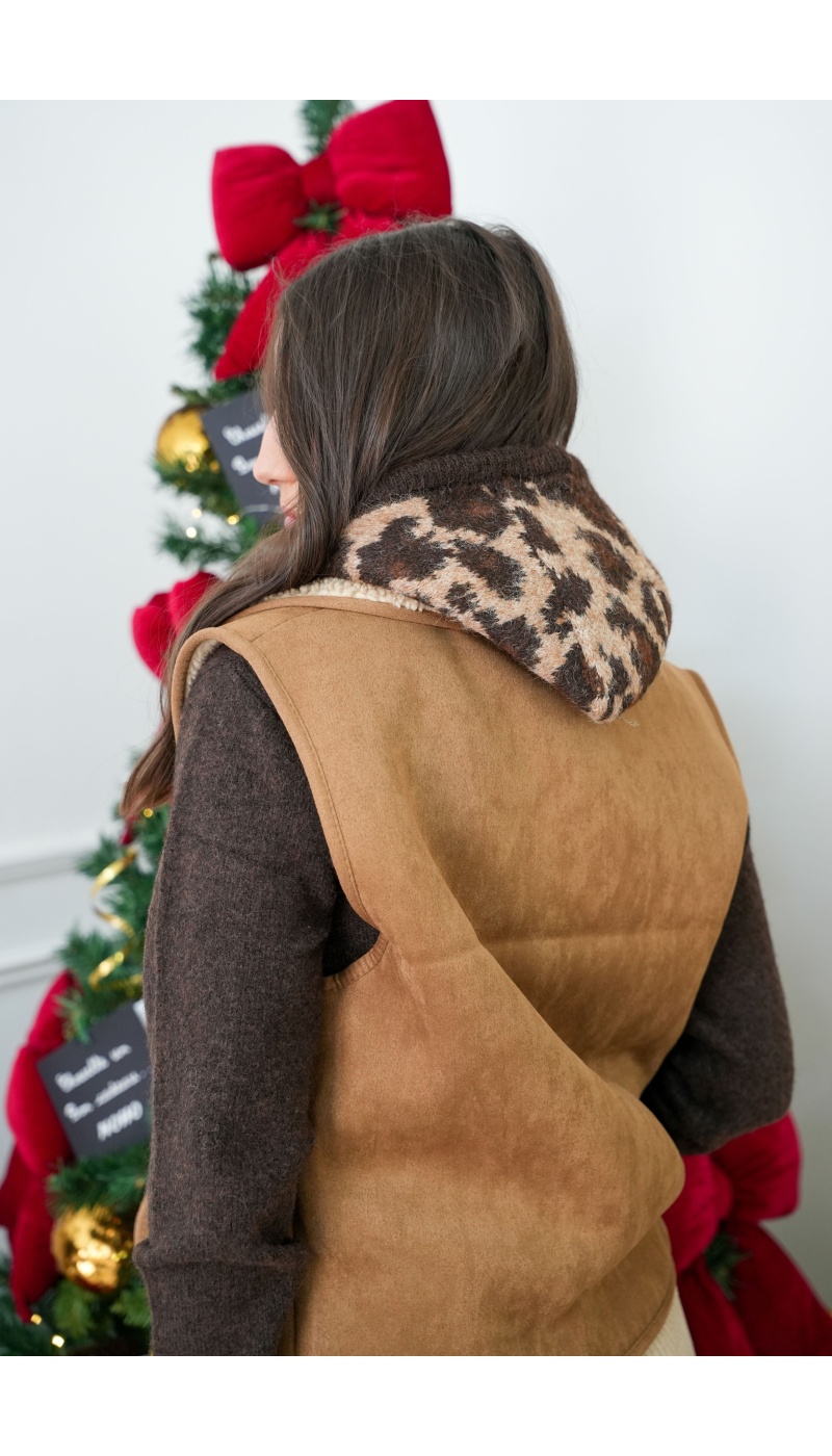 Cagoule Léopard Chocolat JULIE