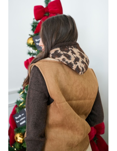 Cagoule Léopard Chocolat JULIE