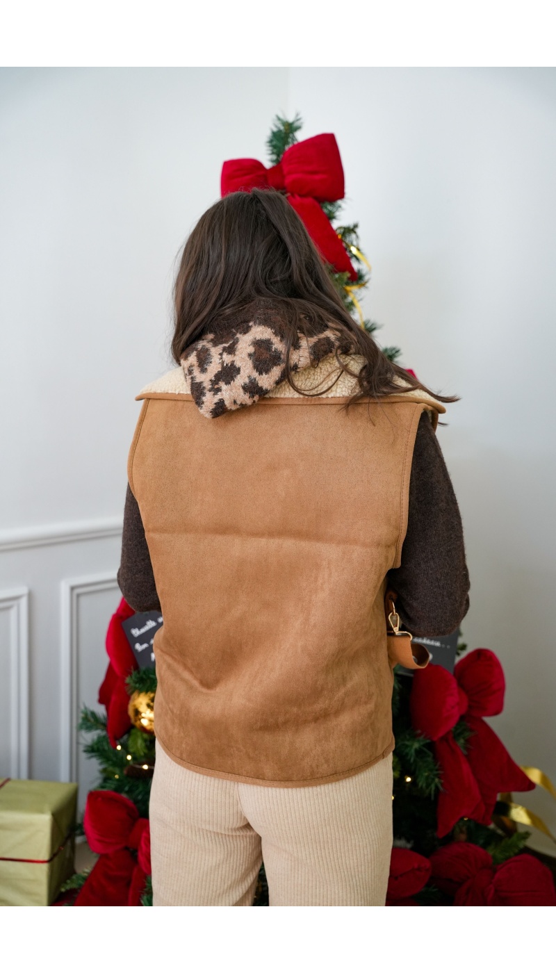 Veste Bouclette Camel ELLIE