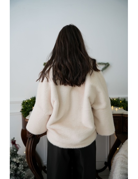 Veste Fourrure Ecrue CHARLOTTE