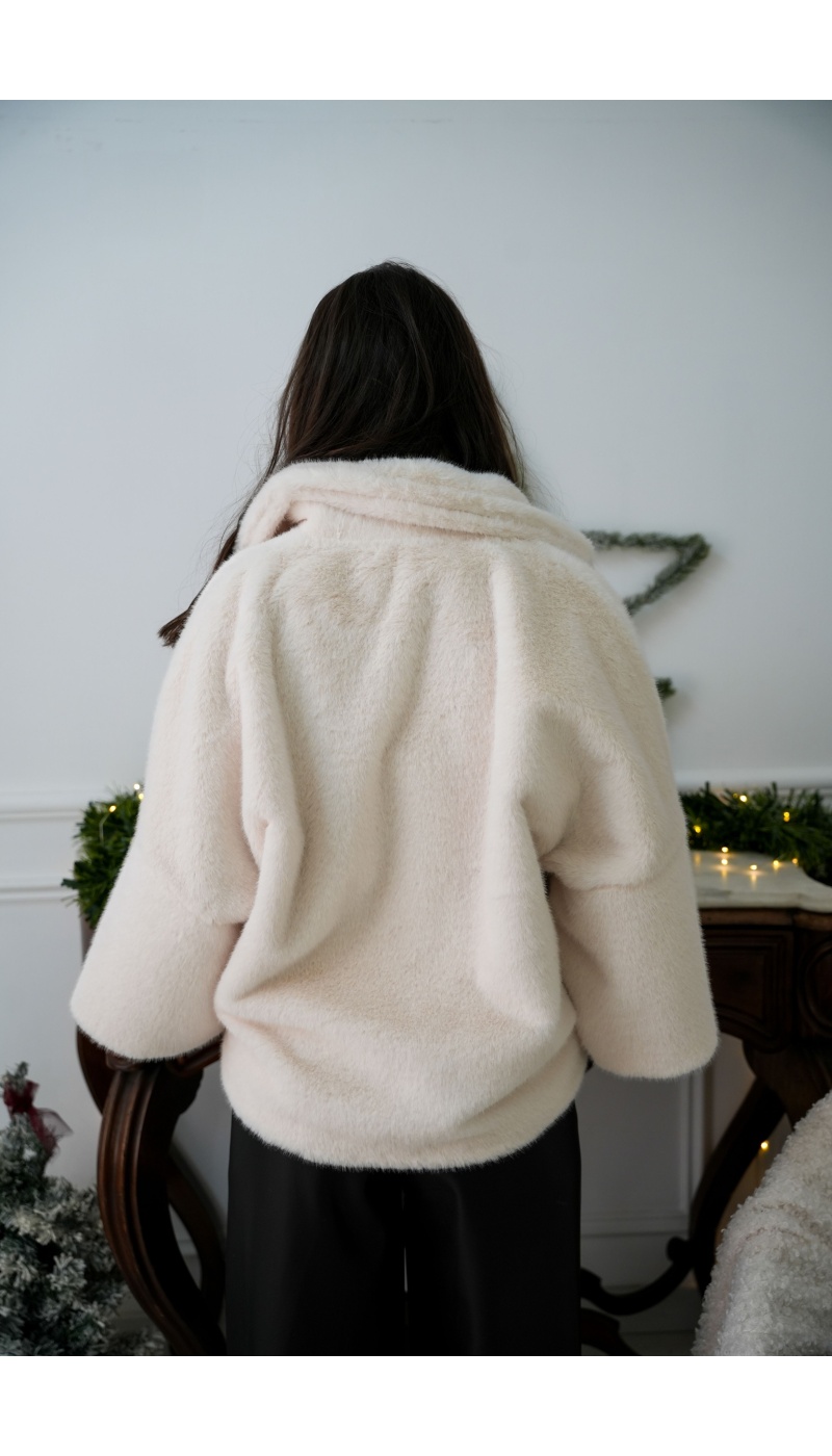 Veste Fourrure Ecrue CHARLOTTE