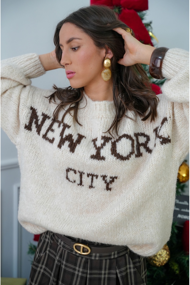 rosaway copperose NEW YO ECRU PULL FEMME