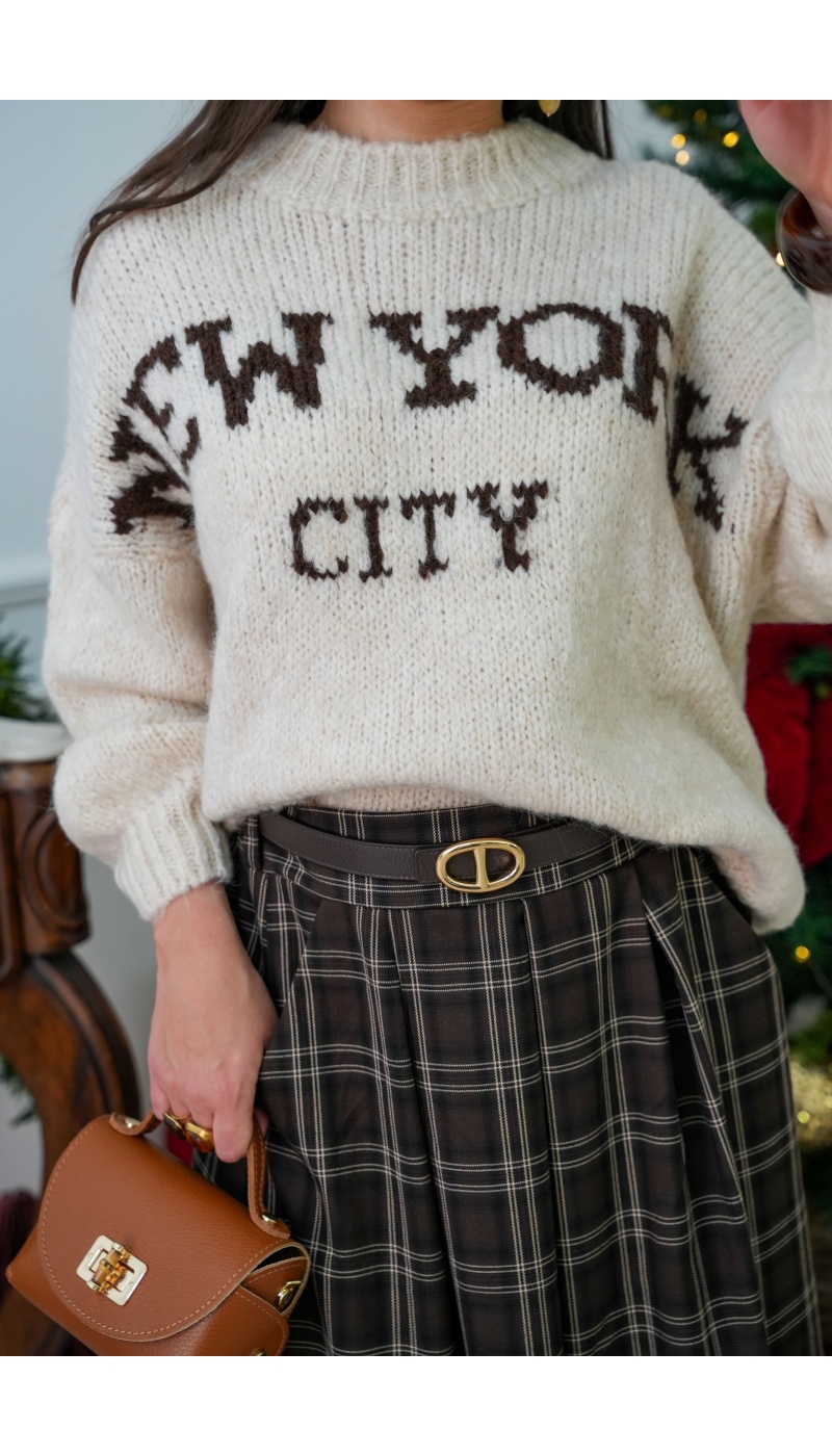Pull Maille Ecru CITY