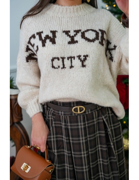 Pull Maille Ecru CITY