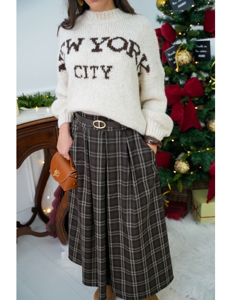 Pull Maille Ecru CITY