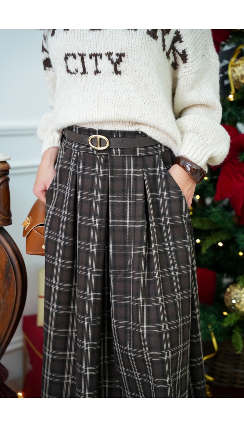 Jupe Carreaux Marron OMAHA