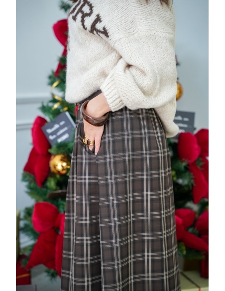 Jupe Carreaux Marron OMAHA