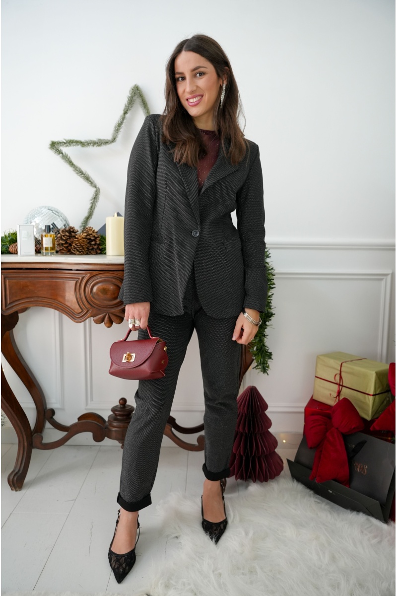 Pantalon Argenté Noir AGATA 2