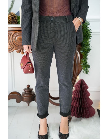 Pantalon Argenté Noir AGATA