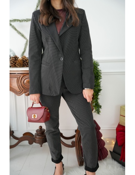 Pantalon Argenté Noir AGATA