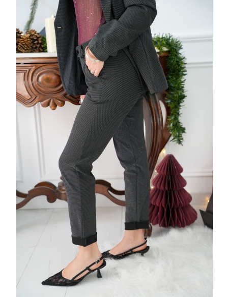 MODA EUROPA STRASS NOIR PANTALON FEMME