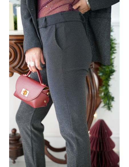 Pantalon Argenté Noir AGATA