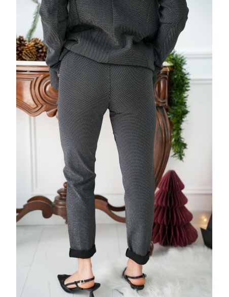 MODA EUROPA STRASS NOIR PANTALON FEMME