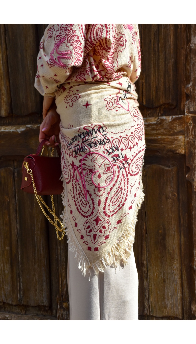 Echarpe Bandana Bordeaux LANA