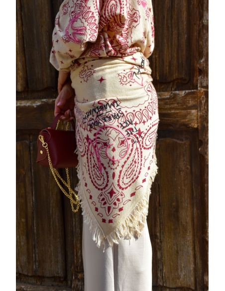 Echarpe Bandana Bordeaux LANA