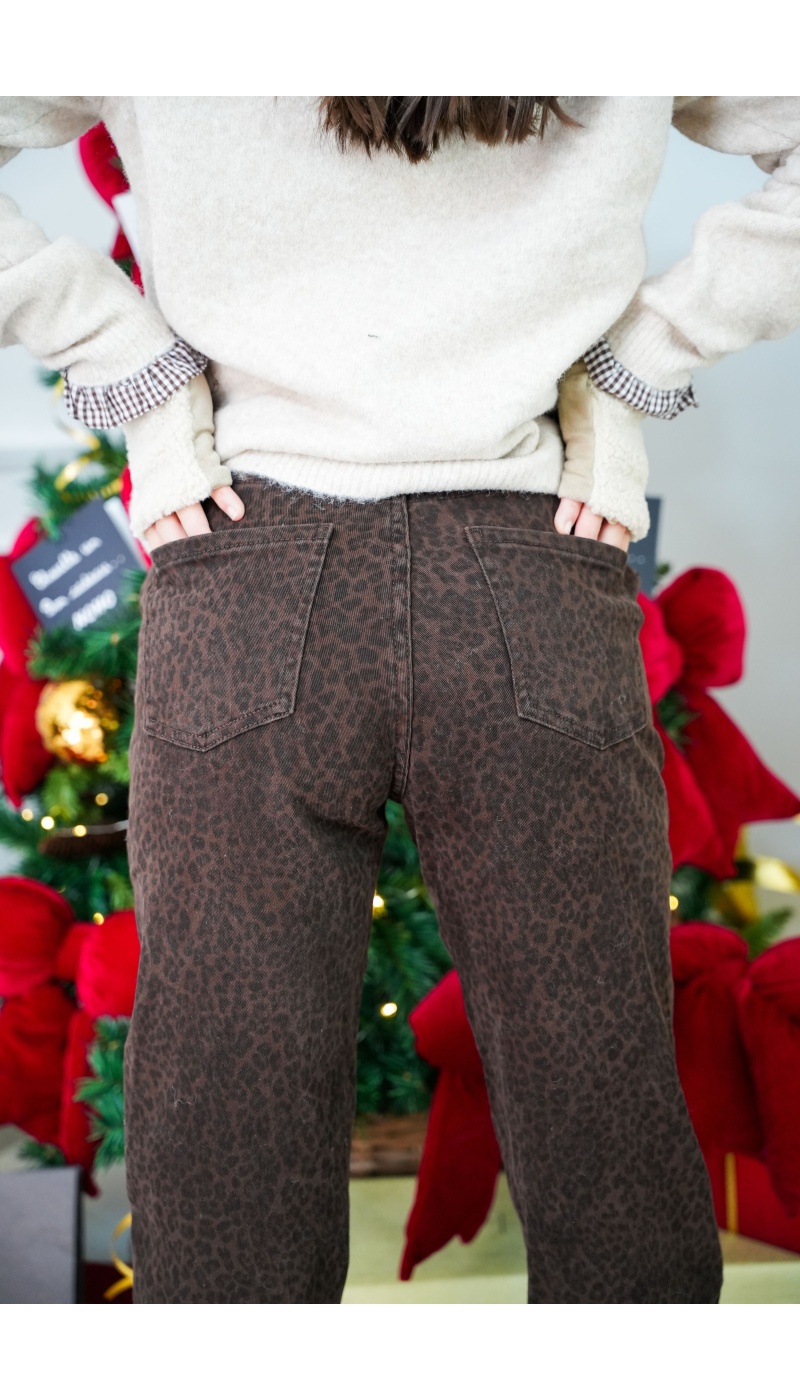 Jean Léopard Marron DOLLY