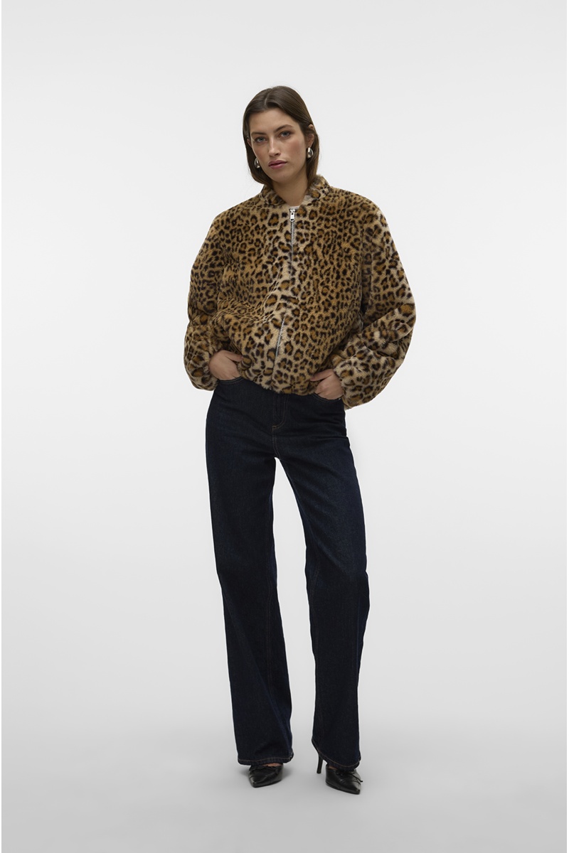 Veste Léopard Camel VMSONJALIGA