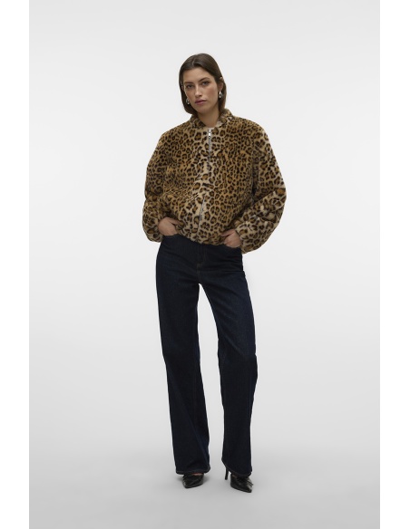 Veste Léopard Camel VMSONJALIGA