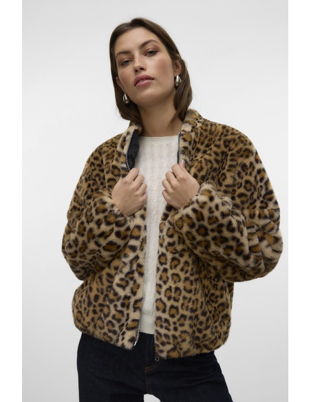 Veste Léopard Camel VMSONJALIGA