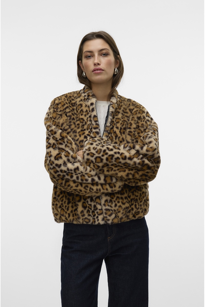 Veste Léopard Camel VMSONJALIGA 2