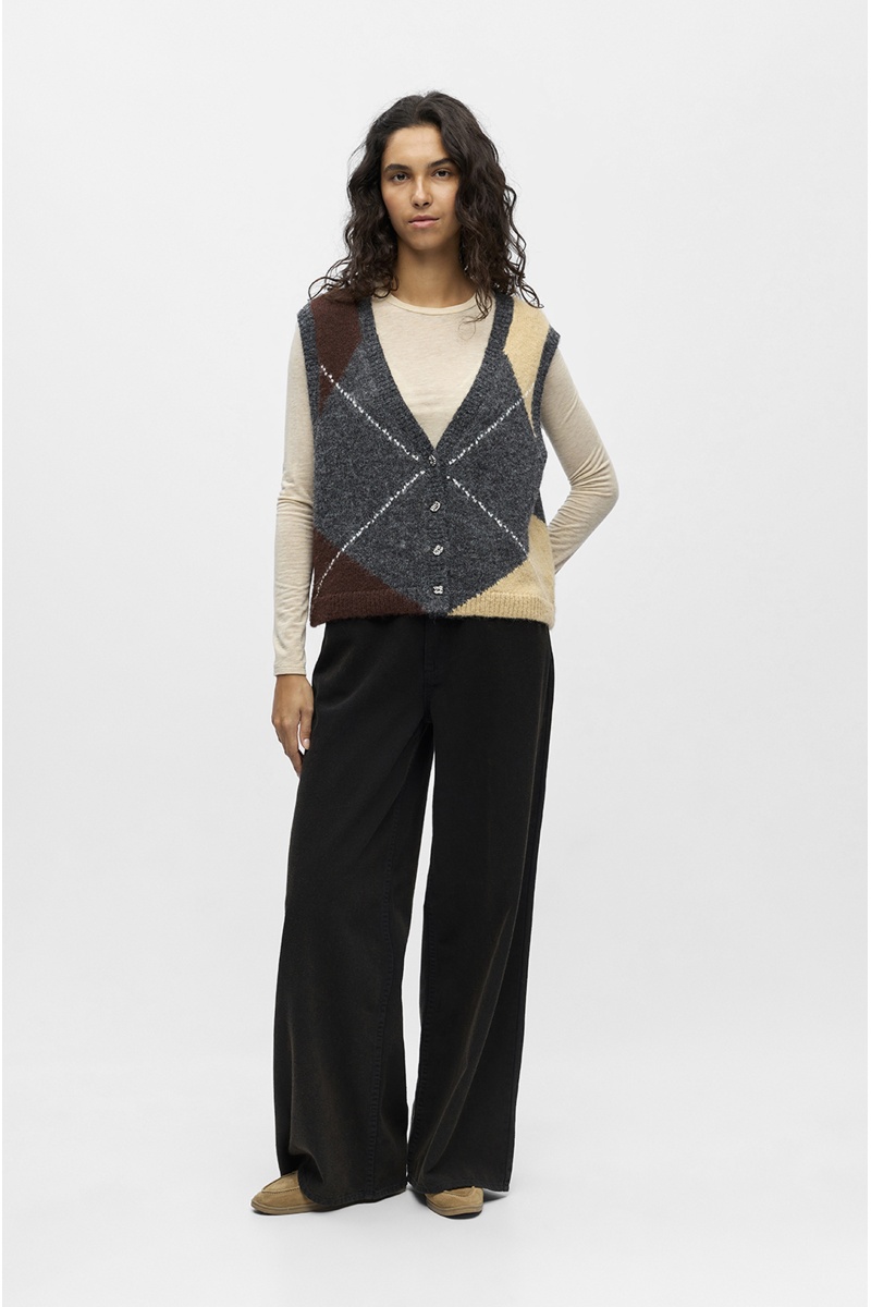 Gilet Maille Gris OBJZENA