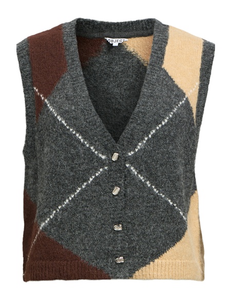 Gilet Maille Gris OBJZENA