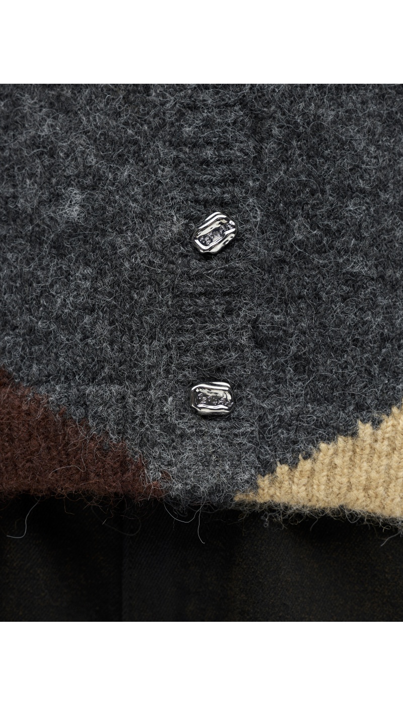 Gilet Maille Gris OBJZENA