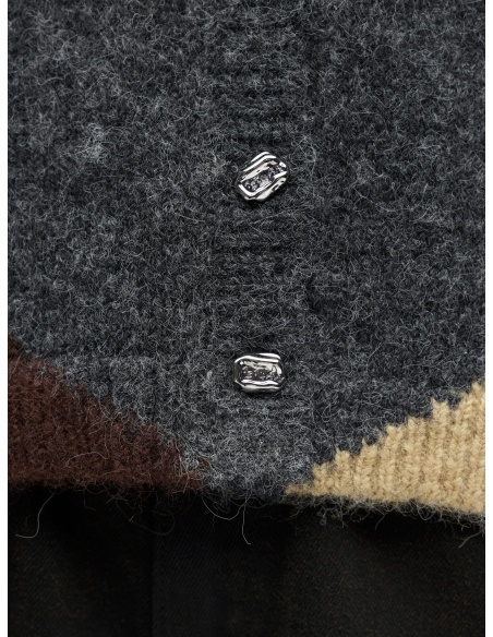 Gilet Maille Gris OBJZENA