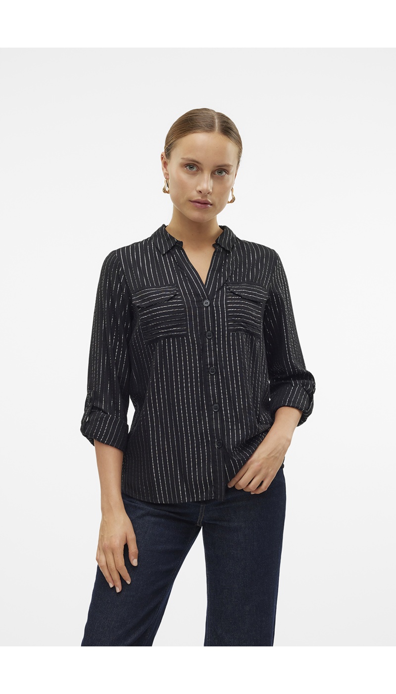 Chemise Argent Noir VMBUMPY