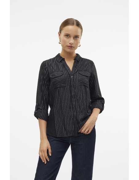 Chemise Argent Noir VMBUMPY