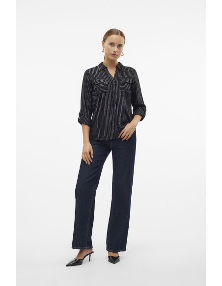 Chemise Argent Noir VMBUMPY