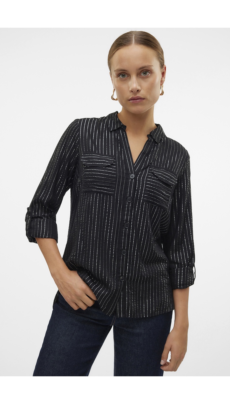 Chemise Argent Noir VMBUMPY