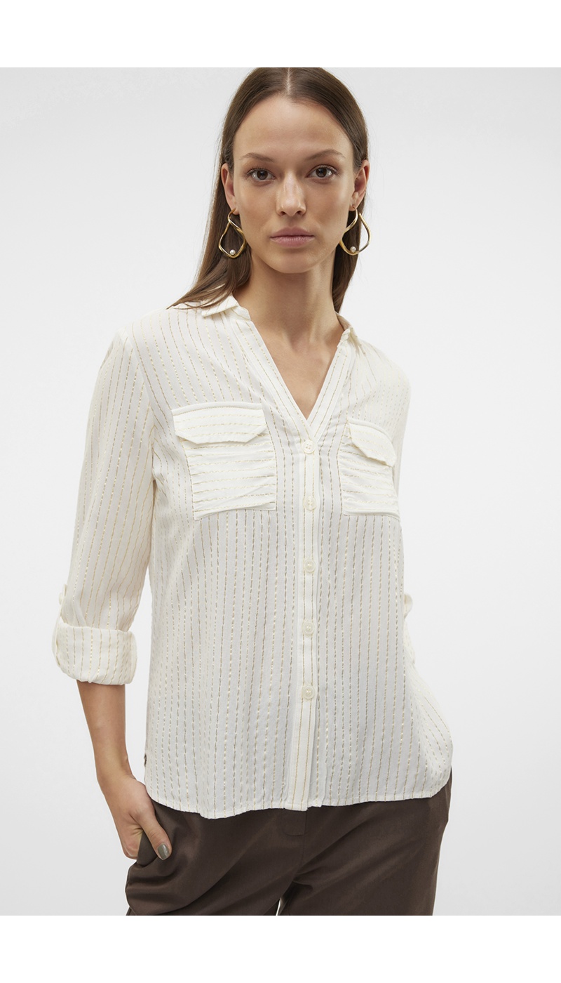 Chemise Doré Blanc VMBUMPY