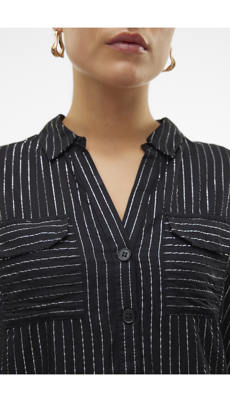 Chemise Argent Noir VMBUMPY