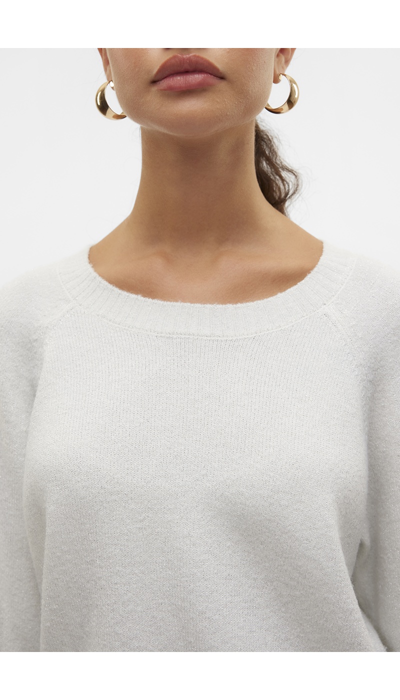 Pull Maille Blanc VMDOFFYSHINE