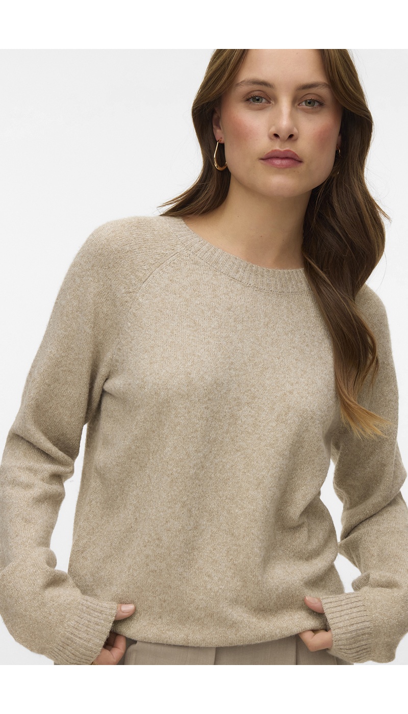 Pull Maille Beige VMDOFFYSHINE