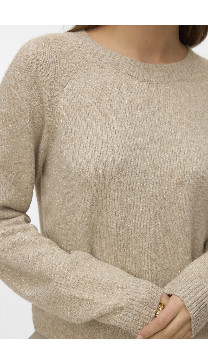 Pull Maille Beige VMDOFFYSHINE